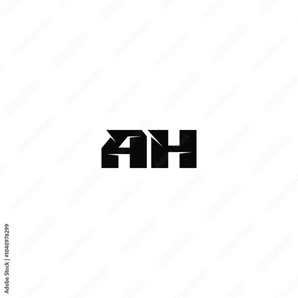 AH monogram logo design letter text name symbol monochrome logotype alphabet character simple logo AH monogram logo design letter text name symbol monochrome logotype alphabet character simple logo