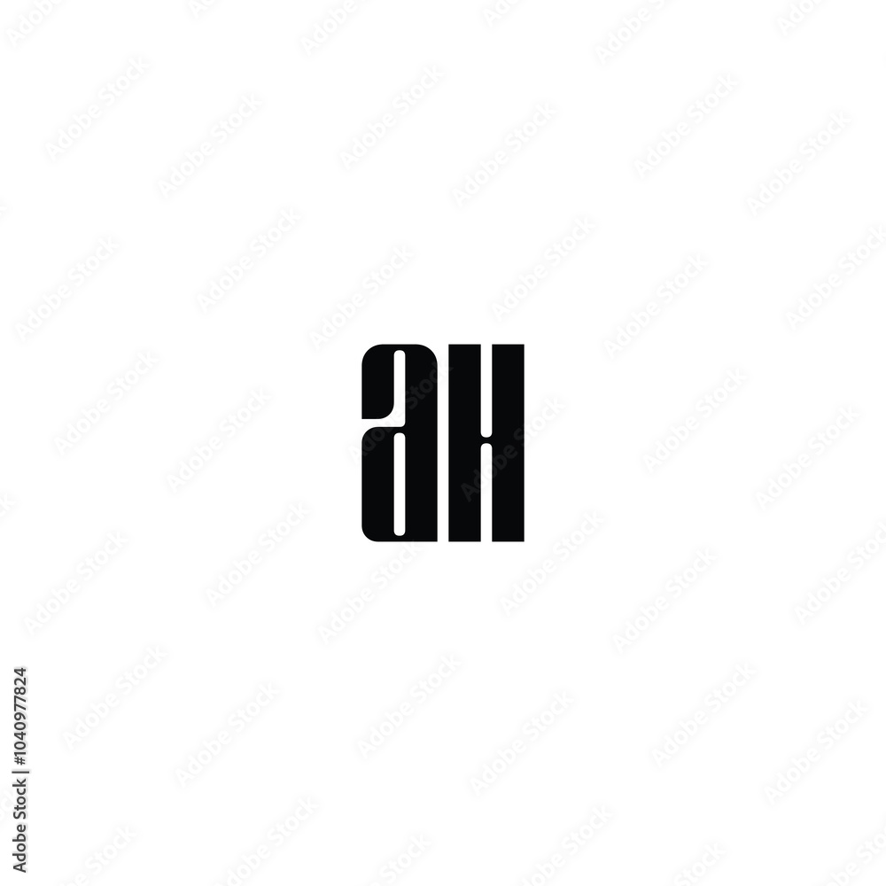 AH monogram logo design letter text name symbol monochrome logotype alphabet character simple logo AH monogram logo design letter text name symbol monochrome logotype alphabet character simple logo