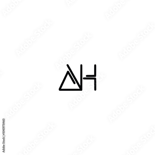 Free Download AH monogram logo design letter text name symbol monochrome logotype alphabet character simple logo - GFXLoad