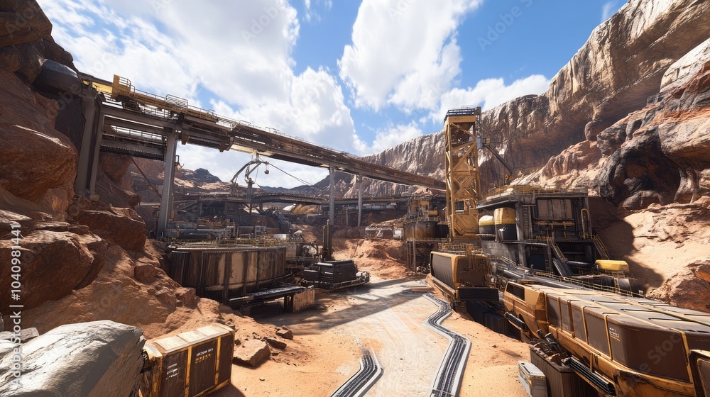 Industrial Landscape in a Desert Environment Industrial Landscape in a Desert Environment