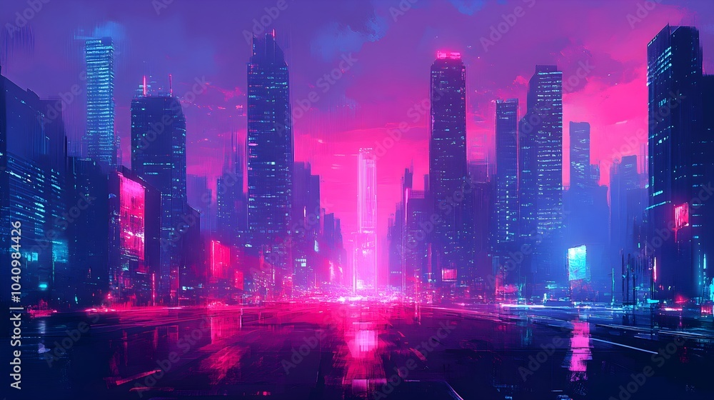 Retro futuristic urban street scene, towering skyscrapers with neon lights, vibrant street art adorning walls, blending classic and modern city life Retro futuristic urban street scene, towering skyscrapers with neon lights, vibrant street art adorning walls, blending classic and modern city life
