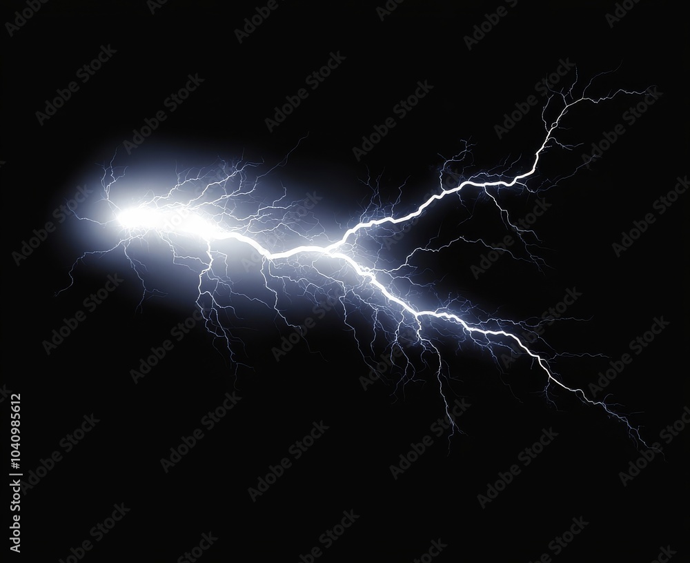Black background featuring a PNG image of lightning during a thunderstorm in nature. Black background featuring a PNG image of lightning during a thunderstorm in nature.