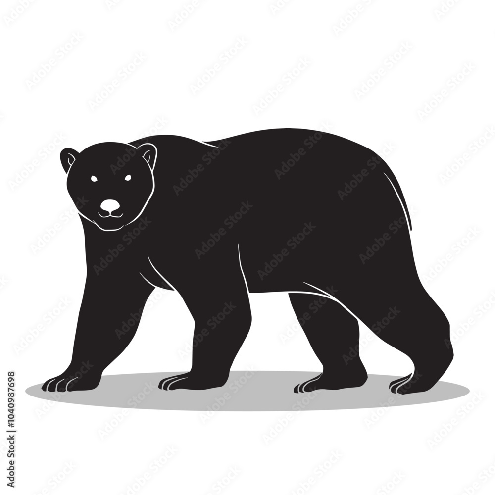 Fototapeta premium Bear silhouette illustration Design Bear silhouette icon
