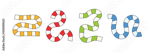 Colorful Board Game Path Template