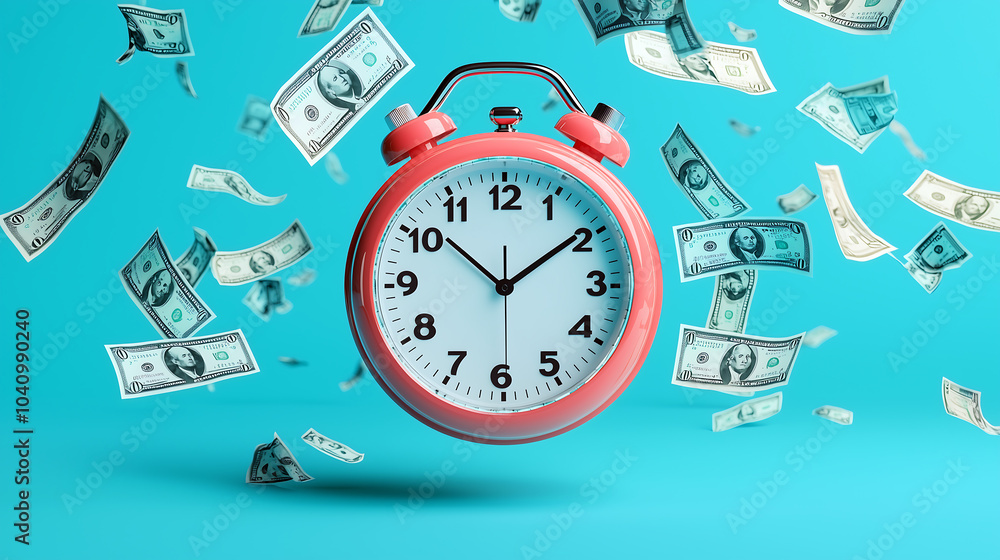 Time is Money An Eye-Catching Representation of the Connection Between Time Management and Financial Success Time is Money An Eye-Catching Representation of the Connection Between Time Management and Financial Success