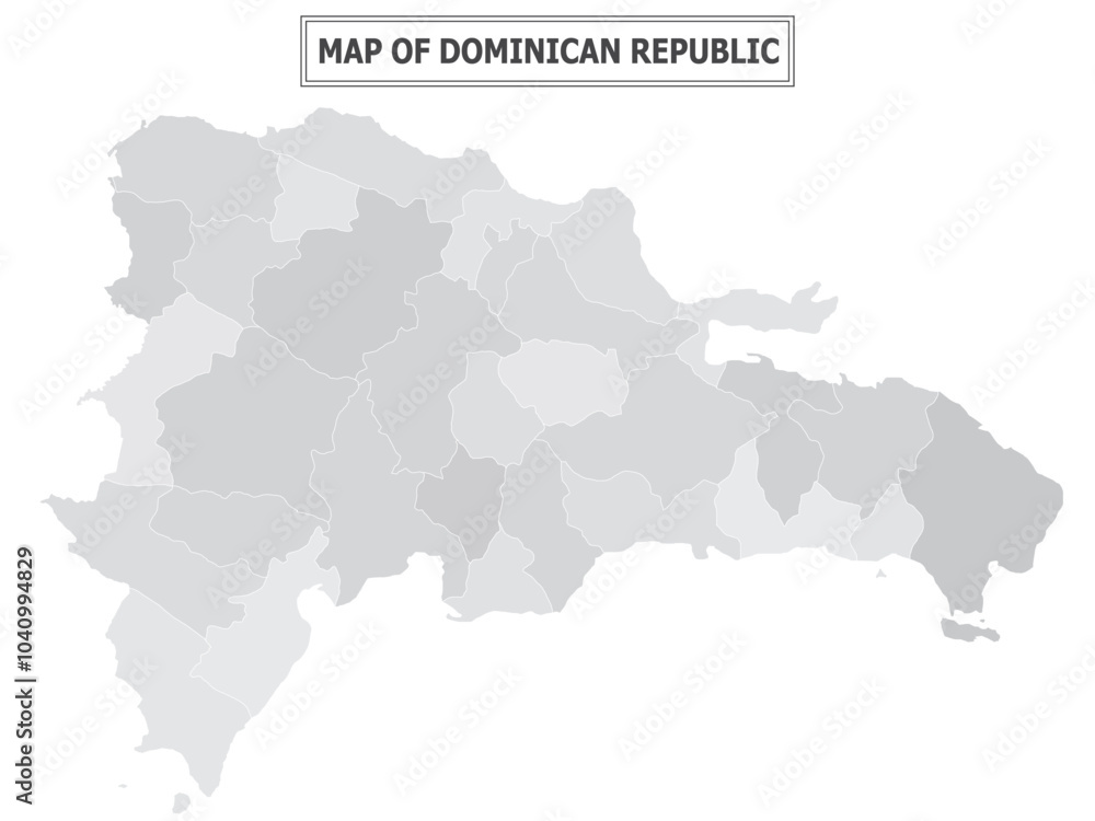 Fototapeta premium Political map of country with capital, province or state capital, major cities and town.