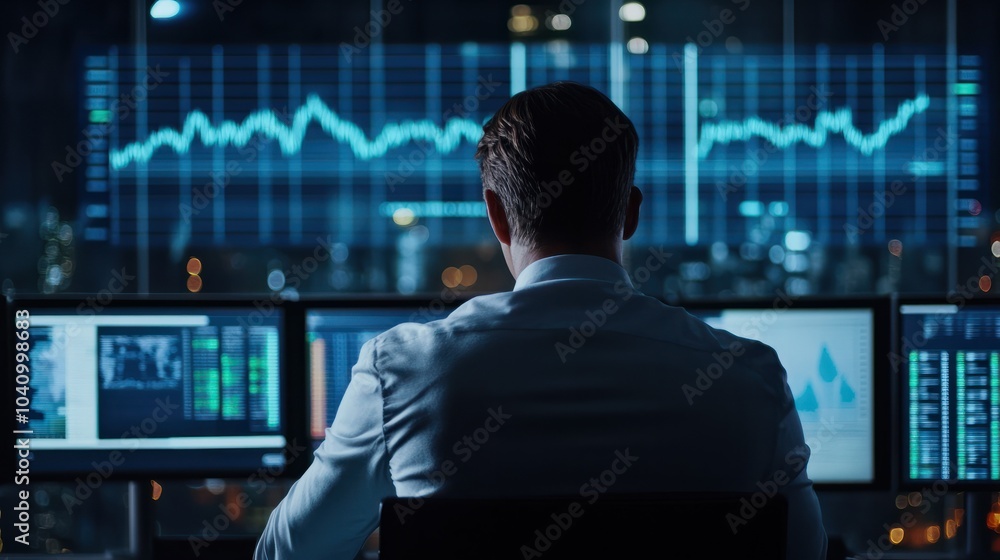 Banking business, finance and investment concept. Businessman analyzing market data, financial graph report, economic growth, business strategy, planning and solution, risk management. Banking business, finance and investment concept. Businessman analyzing market data, financial graph report, economic growth, business strategy, planning and solution, risk management.