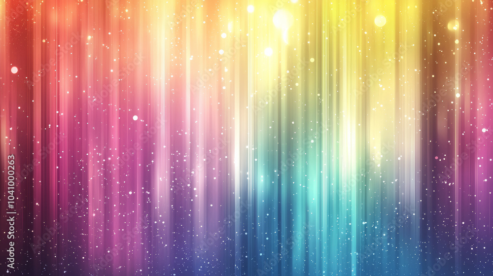 Background illustration of subtle rainbow-like prismatic light vertical streaks and bokeh like shapes forming an abstract backdrop full of colors Background illustration of subtle rainbow-like prismatic light vertical streaks and bokeh like shapes forming an abstract backdrop full of colors