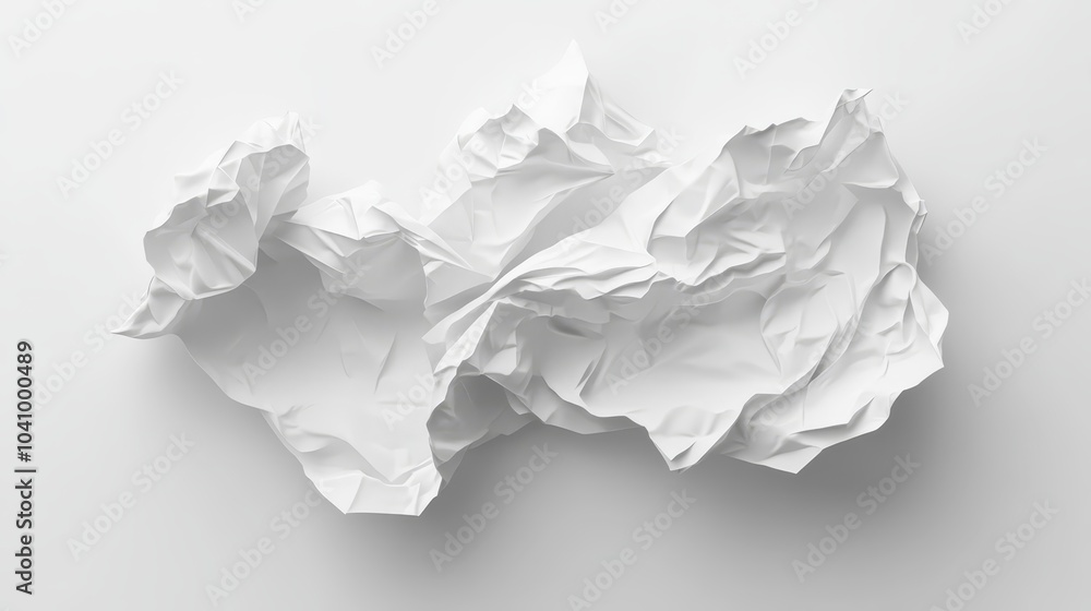 Crumpled white paper texture background, a versatile template for design projects Crumpled white paper texture background, a versatile template for design projects