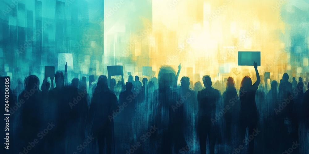 custom made wallpaper toronto digitalA symbolic depiction of digital activism in the modern era.