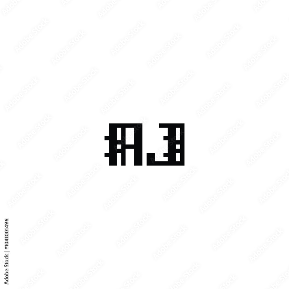 AJ monogram logo design letter text name symbol monochrome logotype alphabet character simple logo AJ monogram logo design letter text name symbol monochrome logotype alphabet character simple logo