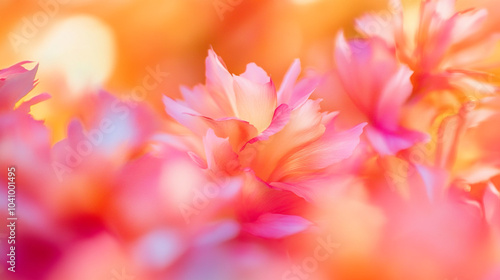 Colorful blossoms fill the frame during springtime in a vibrant garden setting