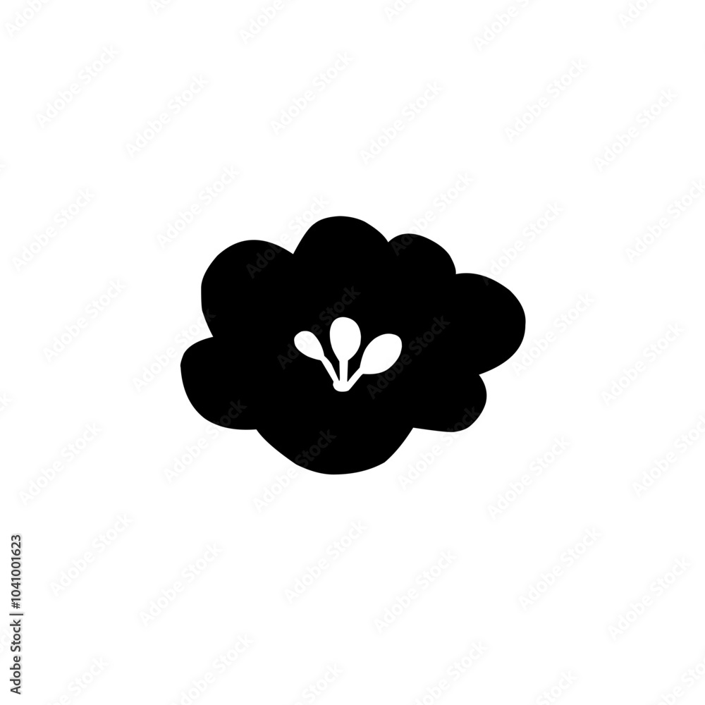 flower silhouette icon flower silhouette icon