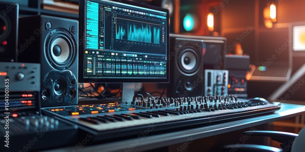 Obraz premium Insight into the tools of the trade for sound design professionals.