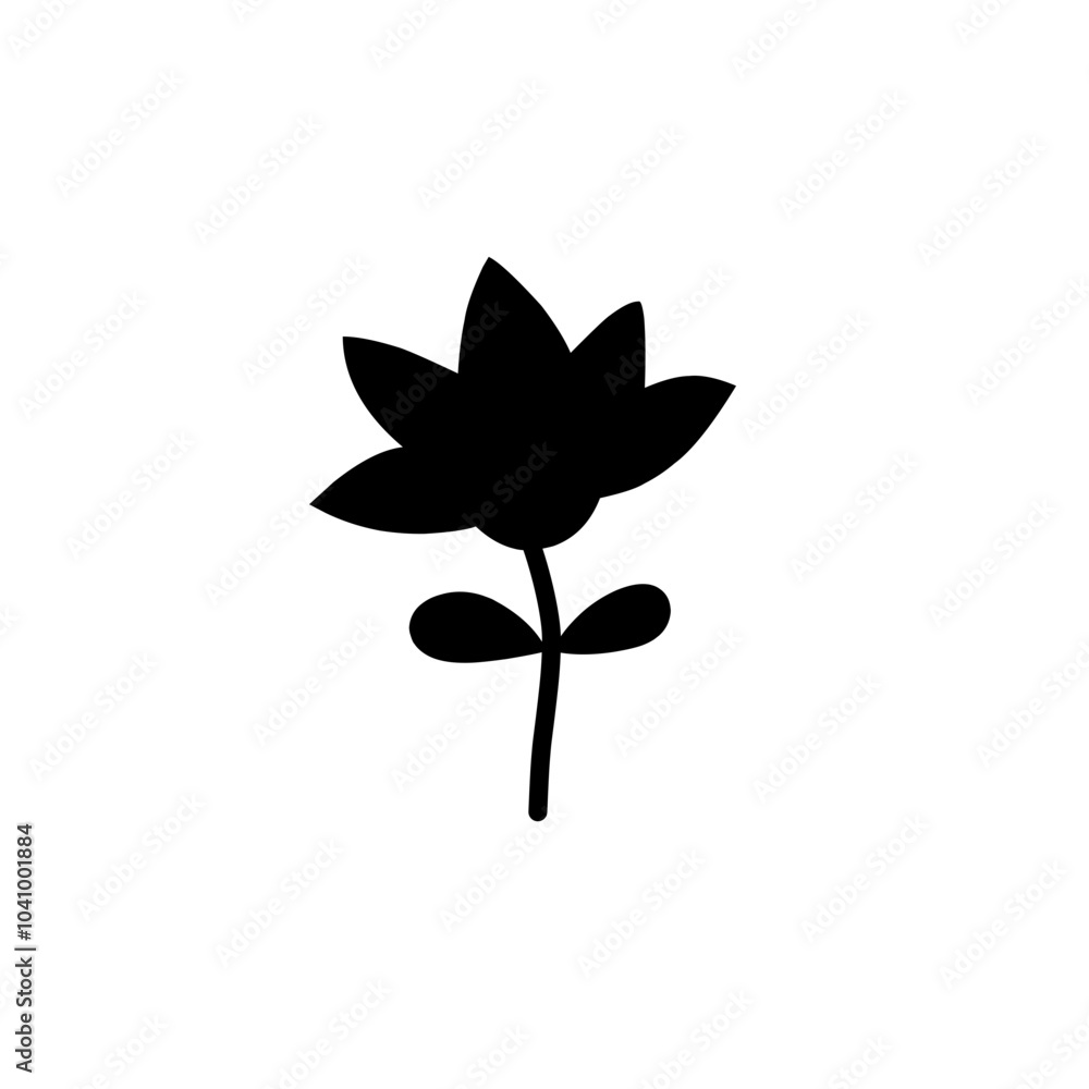 flower silhouette icon flower silhouette icon