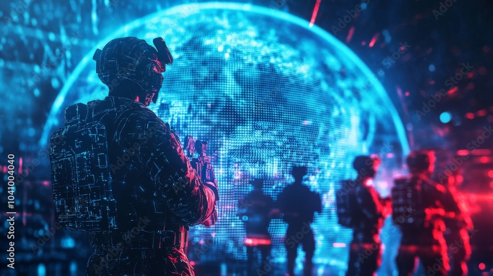 The fusion of technology and military presence highlights the seriousness of cyber threats worldwide. The fusion of technology and military presence highlights the seriousness of cyber threats worldwide.
