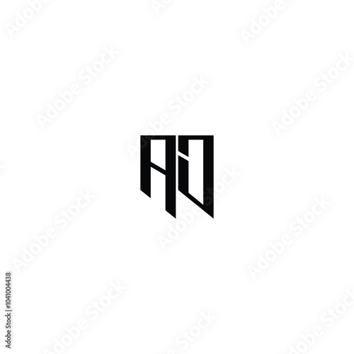 AJ monogram logo design letter text name symbol monochrome logotype alphabet character simple logo