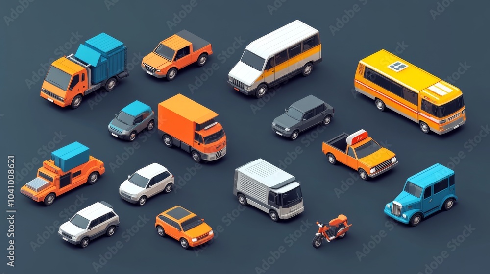 Fototapeta premium Perfect for urban public transport themes and design projects.
