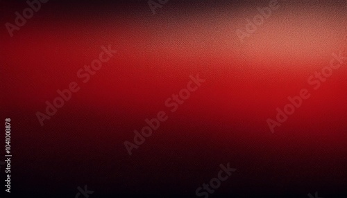 Abstract red background with a smooth transition from dark to light shades and a grainy texture