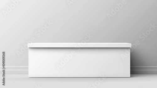 Wallpaper Mural Blank white portable exhibition counter mockup for trade shows. Torontodigital.ca