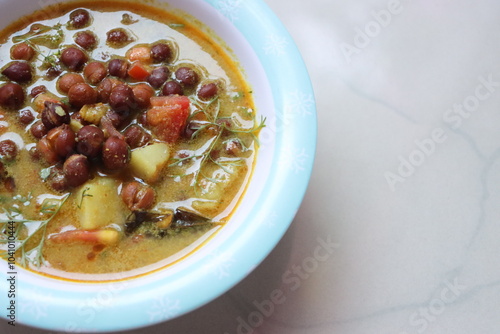 Kala chana masala, Indian-style black chickpea curry photo