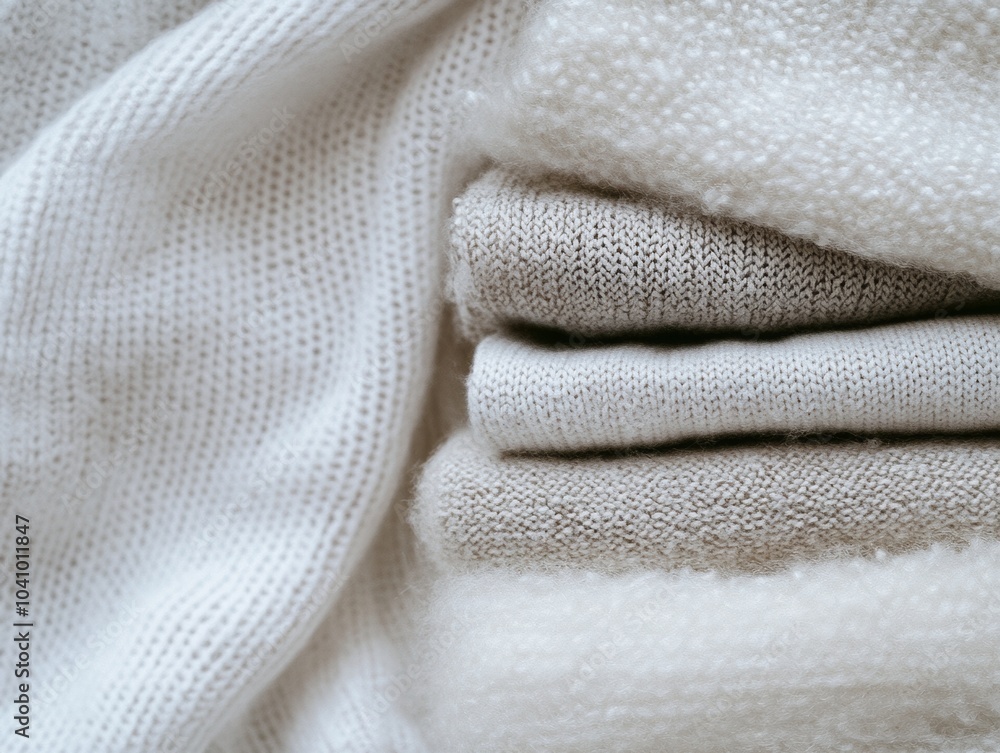 High-Detail Macro Shot of Winter Thermal Fabrics Textures and Patterns for Cold Weather Clothing Design High-Detail Macro Shot of Winter Thermal Fabrics Textures and Patterns for Cold Weather Clothing Design