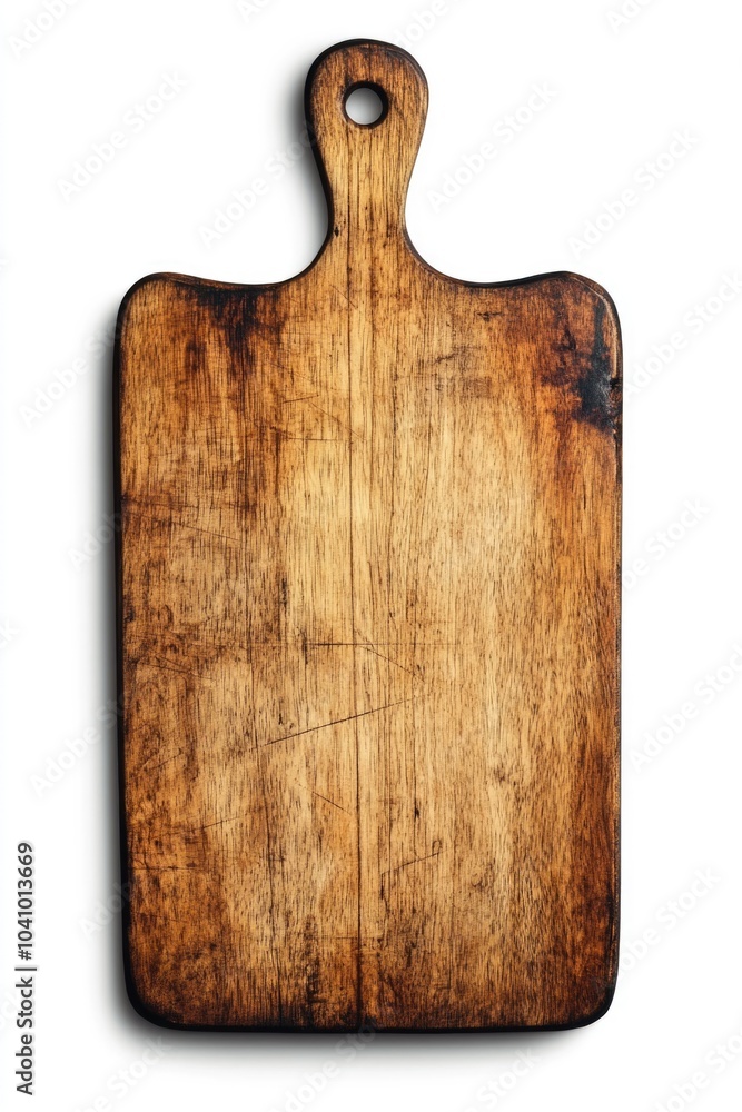 Fototapeta premium Wooden Cutting Board White Surface