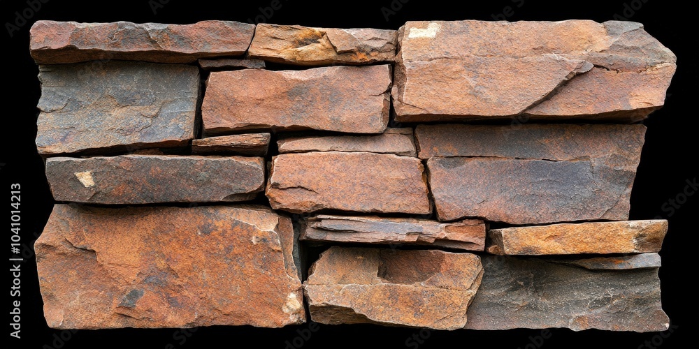Rustic Stone Wall Texture Brown and Gray Natural Stone Stacked for Architectural Design Rustic Stone Wall Texture Brown and Gray Natural Stone Stacked for Architectural Design
