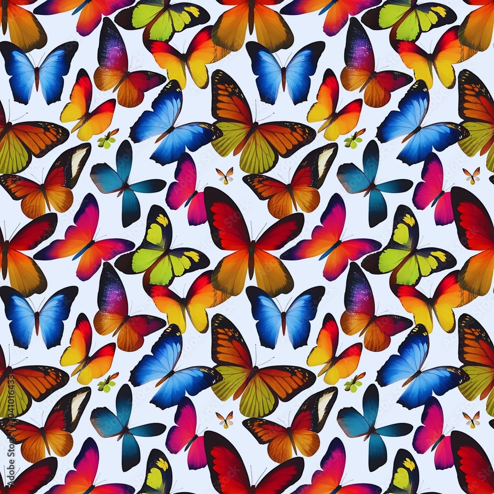Butterfly Colourful Background seamless pattern Butterfly Colourful Background seamless pattern