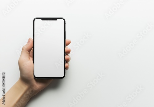 hand holding modern smatphone mockup