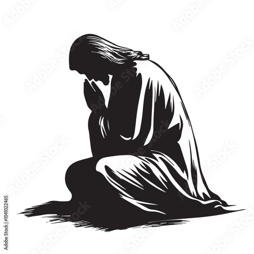 illustration of a person praying