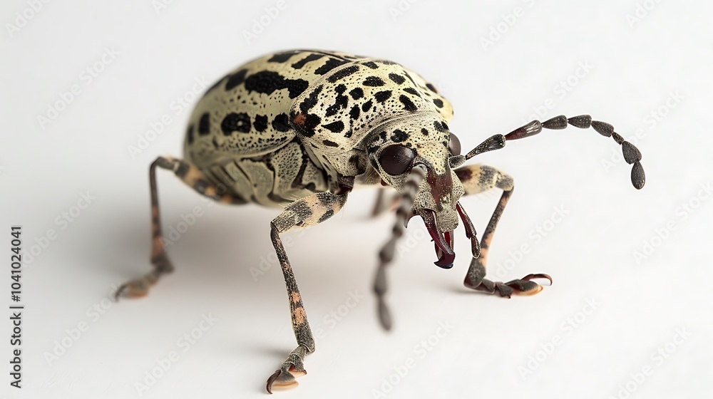 Detailed beetle isolated on a pure white background Detailed beetle isolated on a pure white background