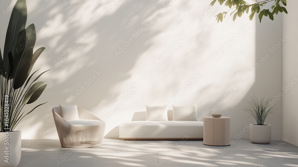 A modern and spacious living room with a minimalist design. A modern and spacious living room with a minimalist design.