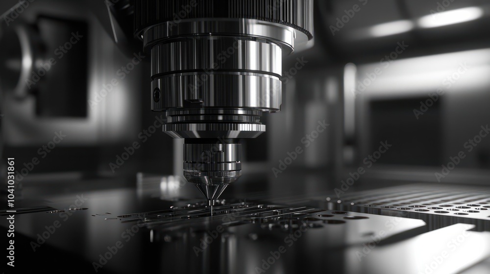 cnc milling machine at work. cnc milling machine at work.