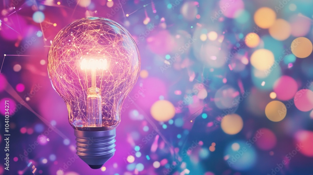 Shining Lightbulb with Network and Bokeh Shining Lightbulb with Network and Bokeh