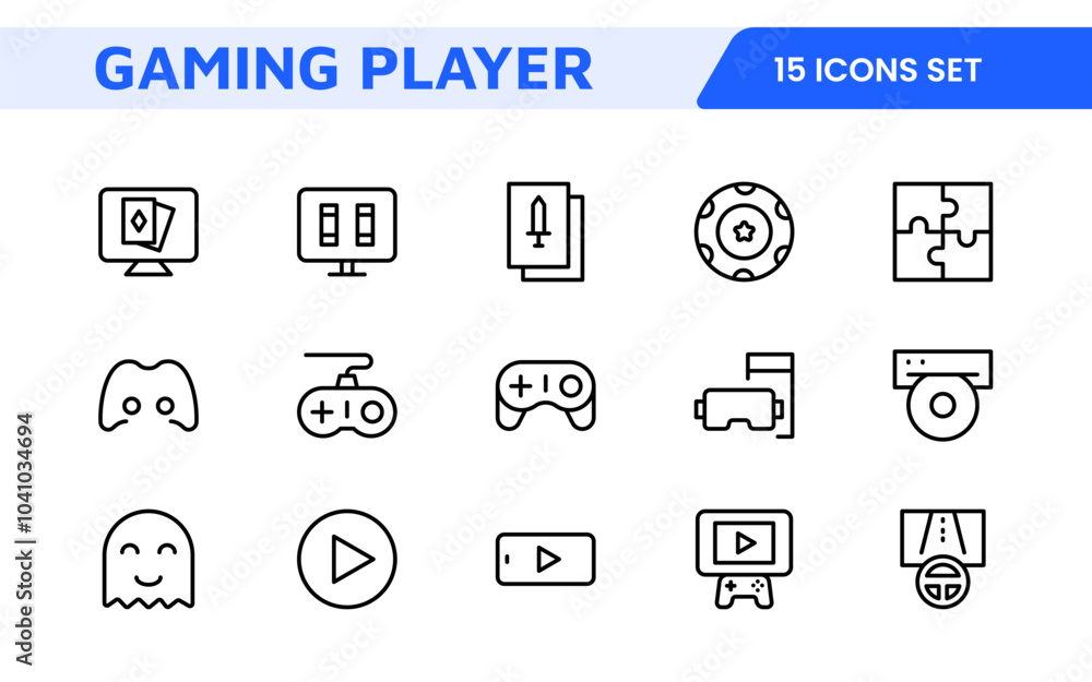 Gaming Icon Set. Vibrant and dynamic icons for game design, streaming, and e-sports branding, perfect for creating immersive interfaces and enhancing your gaming projects. Gaming Icon Set. Vibrant and dynamic icons for game design, streaming, and e-sports branding, perfect for creating immersive interfaces and enhancing your gaming projects.