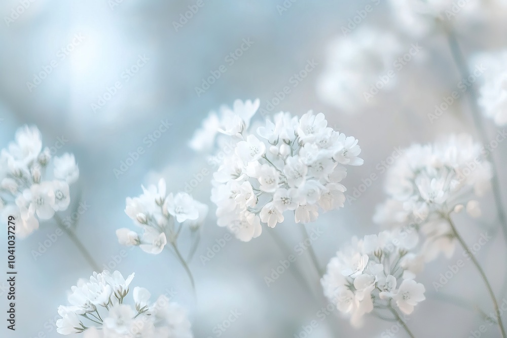 A close-up of delicate white baby's breath flowers A close-up of delicate white baby's breath flowers