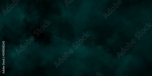 abstract cloud and vapor texture background. Black and Green smoke aquarelle smudge illustration smooth grungy smokey light pastel colors ink glow. Teal color powder explosion