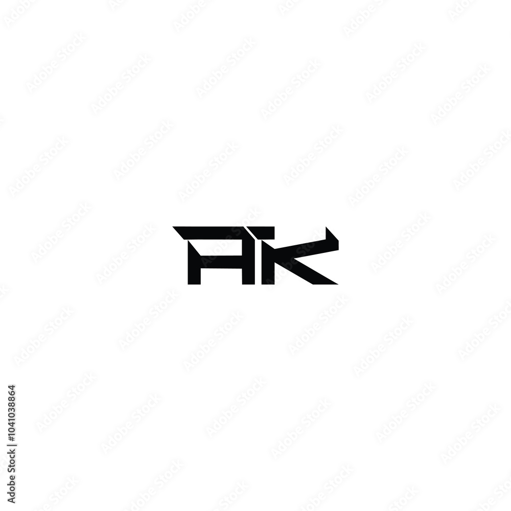 AK monogram logo design letter text name symbol monochrome logotype alphabet character simple logo AK monogram logo design letter text name symbol monochrome logotype alphabet character simple logo
