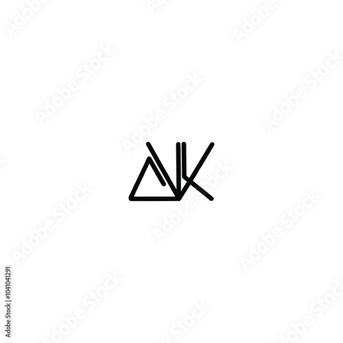 Free Download AK monogram logo design letter text name symbol monochrome logotype alphabet character simple logo - GFXLoad