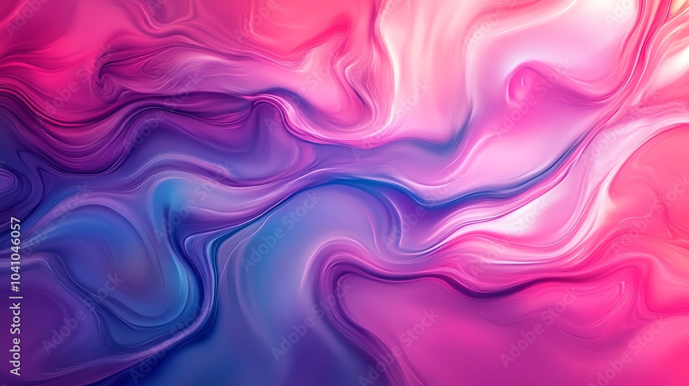 Obraz premium Vibrant abstract swirl pattern in pink and blue.