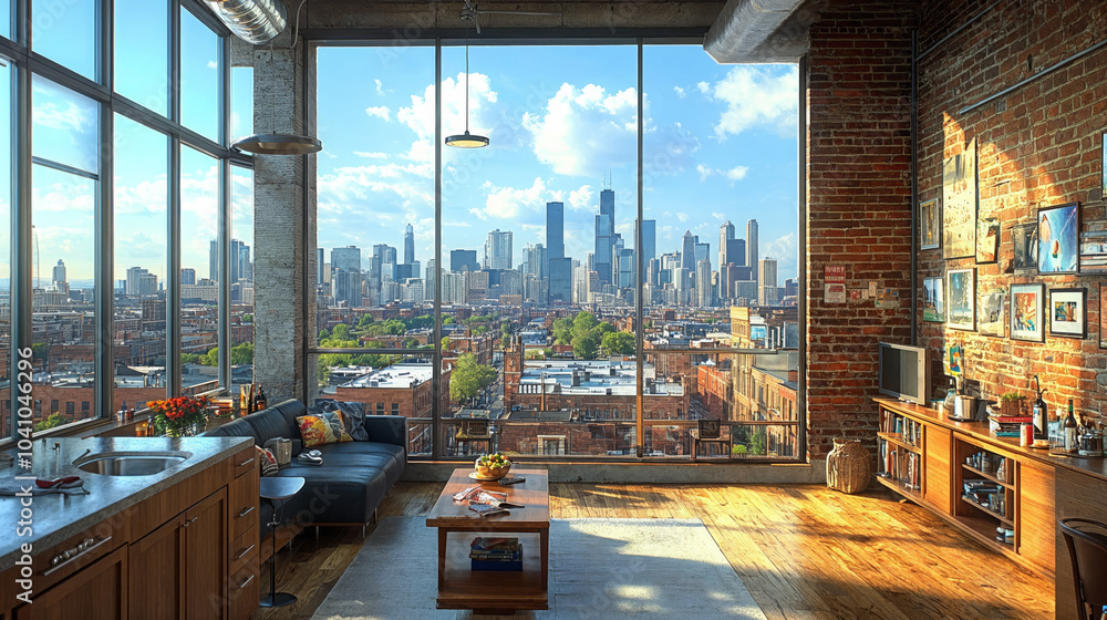 Fototapeta premium Luxury Apartment Condo Interior Chicago