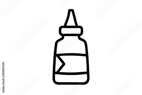 sauces bottle outline icon vector