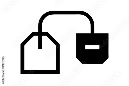 Tea bag  outline icon vector