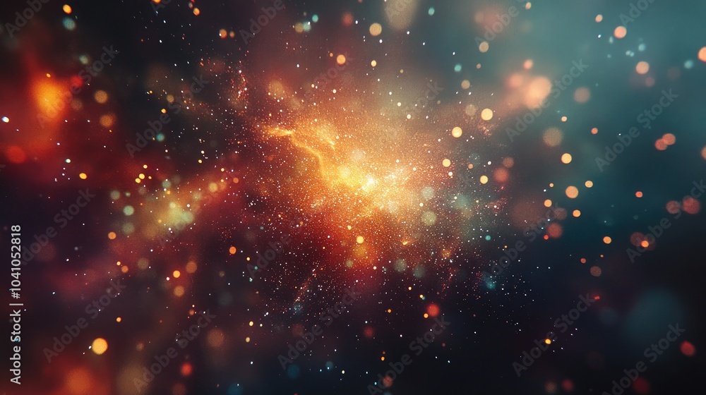 A brilliant galaxy of stars and glowing nebulas, illuminated by vibrant colors, symbolizing the infinite expanse of the universe A brilliant galaxy of stars and glowing nebulas, illuminated by vibrant colors, symbolizing the infinite expanse of the universe