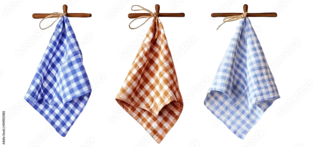 Obraz premium set of a kitchen towel collection isolated transparent background