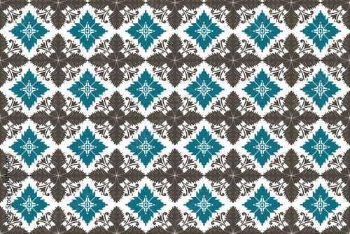 Seamless pattern with flowers, Embroidery Arabic. Art Ornament Print. Design for Carpet, Cover, Wallpaper, Wrapping, Fabric, Clothing.