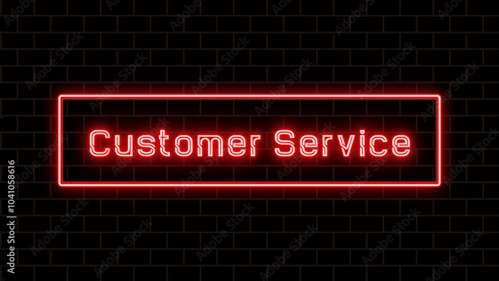 Customer Service のネオン文字 Customer Service のネオン文字
