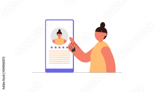 Social media personal profile illustration