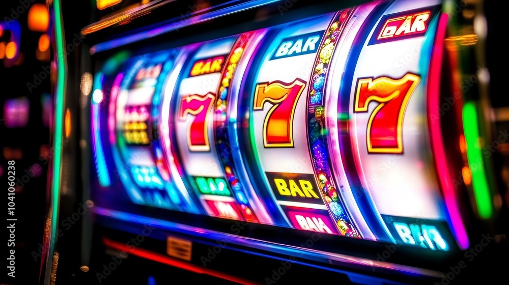 A vibrant slot machine with colorful symbols awaits players A vibrant slot machine with colorful symbols awaits players